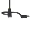 Cabo de carregamento múltiplo USB robusto StarTech.com de 1m, USB para Lightning/Micro-USB/Type-C, certificado Apple MFi, revestimento em aramida, cabo de carregamento USB universal 3 em 1 para iPhone/iPad/Android