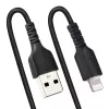 Cabo USB para Lightning StarTech.com de 1 m (3ft), certificado MFi, cabo de carregamento em espiral para iPhone, preto, revestimento TPE resistente com fibra de aramida, cabo Lightning em espiral robusto