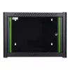 Rack de montagem em parede LOGON RWM07U45BL 7U preto fechadura com chave gestão de cabos