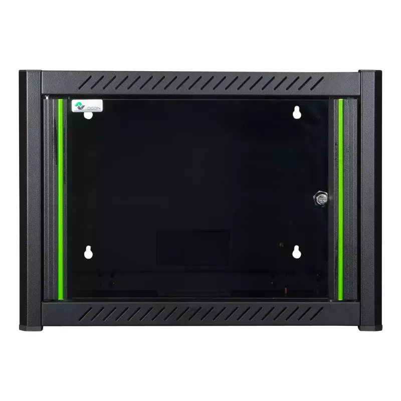Rack de montagem em parede LOGON RWM07U45BL 7U preto fechadura com chave gestão de cabos