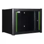 Rack de montagem em parede LOGON RWM07U45BL 7U preto fechadura com chave gestão de cabos
