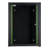Rack de montagem na parede LOGON RWM16U45BL 16U preto fechadura de chave gestão de cabos