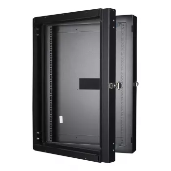 Armário de montagem na parede LOGON RWMD16UBL 16U preto capacidade de carga 80 kg