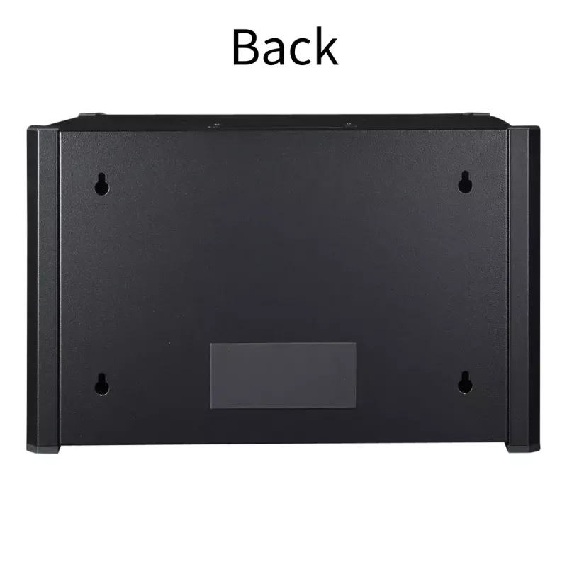Armário de montagem na parede LOGON RWP07U45BL 7U preto fechadura de chave