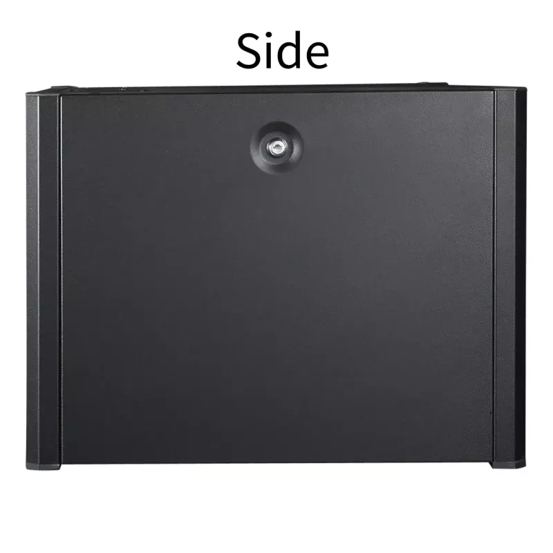 Armário de montagem na parede LOGON RWP07U45BL 7U preto fechadura de chave