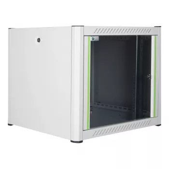 Armário de montagem na parede LOGON RWP09U56WH 9U branco fechadura de chave
