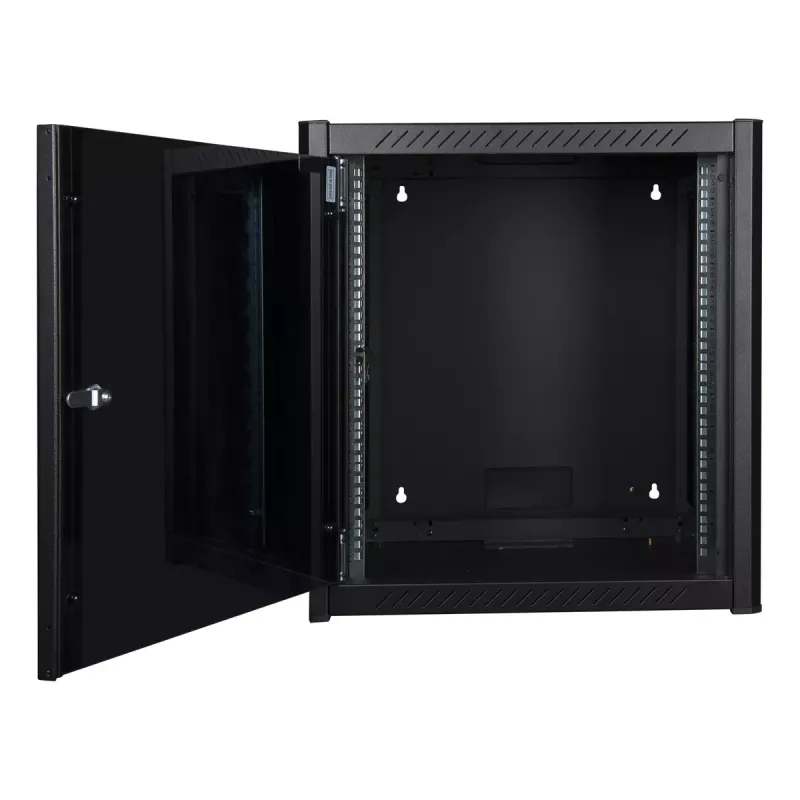 Rack de montagem na parede LOGON RWP12U56BL 12U preto fechadura de chave
