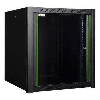 Rack de montagem na parede LOGON RWP12U56BL 12U preto fechadura de chave