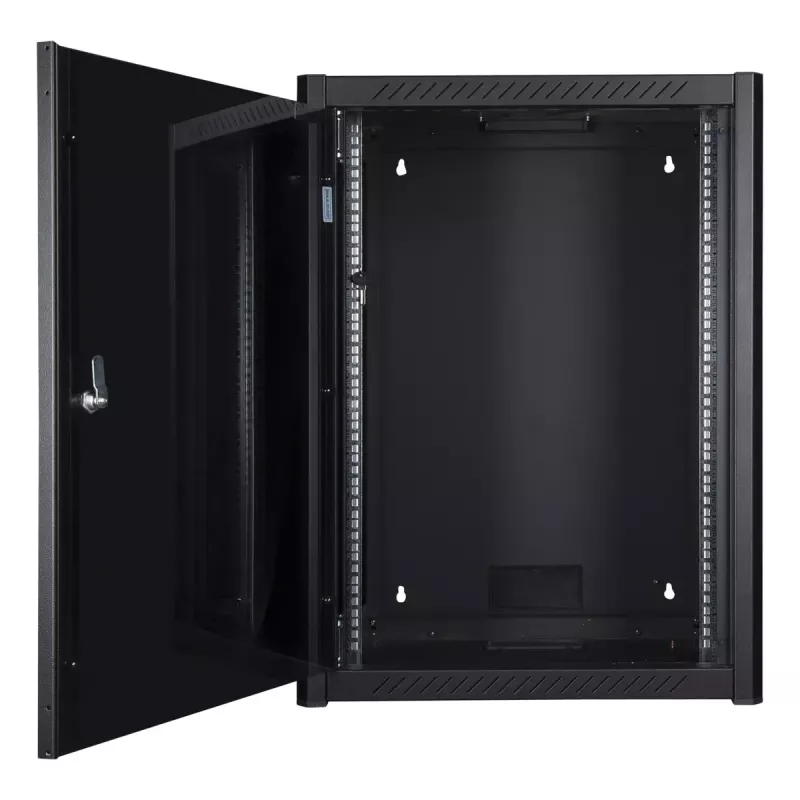 Rack de montagem na parede LOGON RWP16U45BL 16U preto fechadura de chave