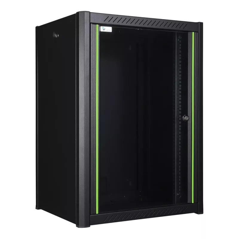Rack de montagem na parede LOGON RWP16U45BL 16U preto fechadura de chave