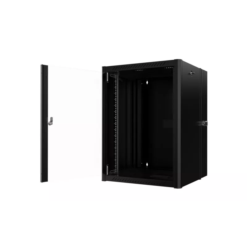 Lanview RWP16U45BL-D Armário de rack 16HE montagem na parede preto