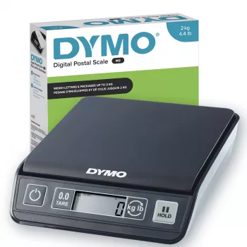 Balança de envio digital DYMO M2 | capacidade 2 kg balança de correio USB | tamanho compacto 18,5 cm C x 16,1 cm L x 4,4 cm A