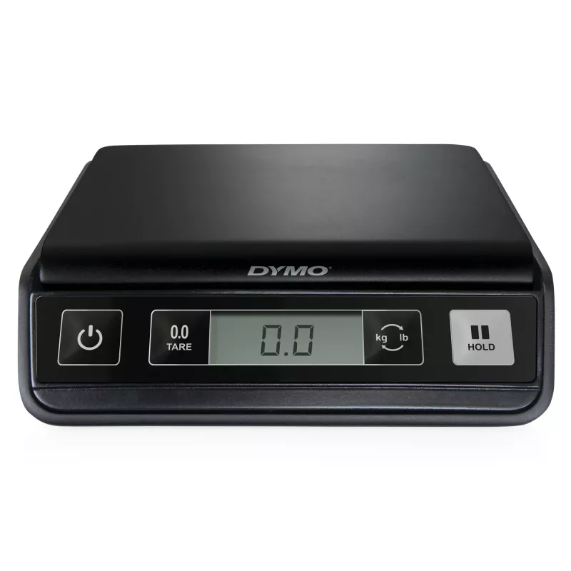 DYMO M2 balança postal digital, 2 kg, LCD, 3x AAA, 18,5 x 16,1 x 4,4 cm, preta