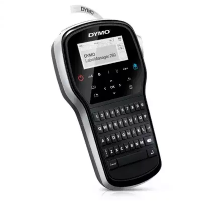 Impressora de etiquetas Dymo LabelManager 280 — transferência térmica, fita D1 6/9/12 mm, recarregável, LCD, QWERTY