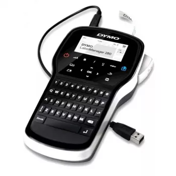 Impressora de etiquetas Dymo LabelManager 280 — transferência térmica, fita D1 6/9/12 mm, recarregável, LCD, QWERTY