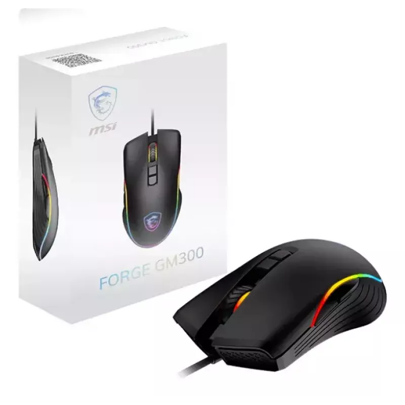 Rato MSI FORGE GM300 Gaming ambidestro USB Type-A ótico 7200 DPI