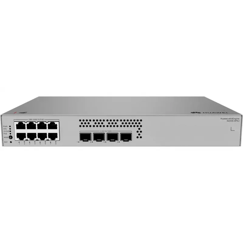 Switch gerido HUAWEI S220S-8P4J L2 Gigabit Ethernet 8 portas PoE 1U