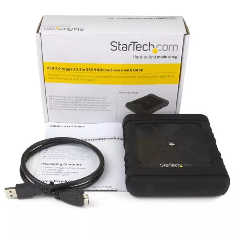 StarTech.com caixa externa robusta para disco rígido - USB 3.0 para SATA de 2,5