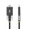 StarTech.com cabo de carregamento USB-C de 2 m, bloqueio lateral com parafuso, 240 W (5 A) PD EPR, revestimento duplo de silicone/trançado, cabo de carregamento para portátil USB 2.0, certificado USB-IF, cabo de carregamento USB-C resistente