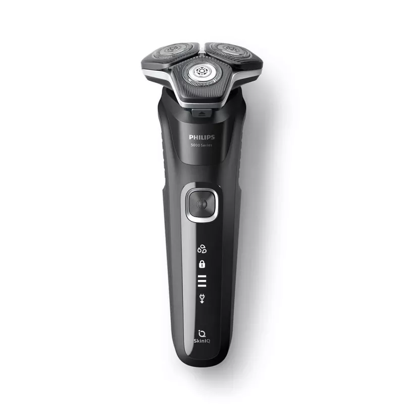 Máquina de barbear rotativa elétrica Philips Series 5000 S5898/35 — 3 cabeças de corte, molhado e seco, lâminas SteelPrecision, 60 min sem fios