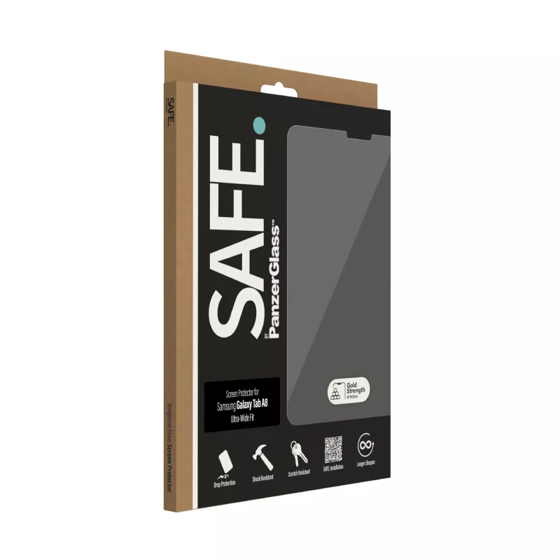 Proteção de ecrã PanzerGlass SAFE. para Samsung Galaxy Tab A8 ajuste ultra-amplo vidro temperado