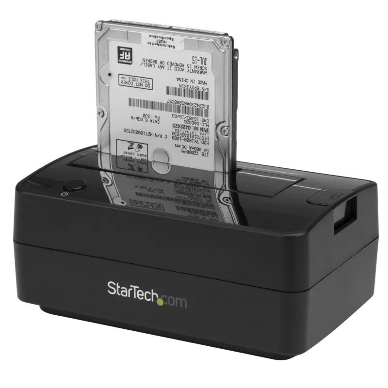 Docking station para disco rígido StarTech.com Single Bay USB 3.1 / eSATA to SATA, dock para disco rígido USB 3.1 (10 Gbit/s), docking station externa para HDD/SSD SATA III de 2,5/3,5 polegadas, baía de disco rígido de carregamento superior