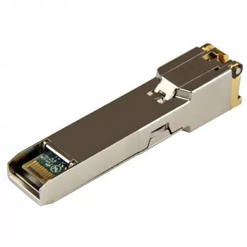 Módulo transceptor SFP compatível com MSA StarTech.com - 1000BASE-TX~Módulo SFP não codificado MSA - 1000BASE-TX - SFP para RJ45 Cat6/Cat5e - 1GE Gigabit Ethernet SFP - RJ-45 100 m