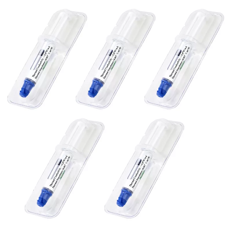StarTech.com Pasta térmica, pack de 5 seringas reutilizáveis (1,5 g cada), composto de óxido metálico, pasta térmica para dissipador de CPU