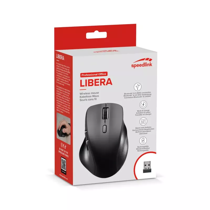 Rato SPEEDLINK SL-630021-RRBK RF Wireless + Bluetooth
