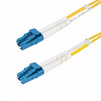 StarTech.com 10m (32.8ft) LC para LC (UPC) OS2 monomodo duplex cabo de fibra ótica, 9/125µm, 100G, resistente a dobras, baixa atenuação de inserção - cabo de patch de fibra LSZH