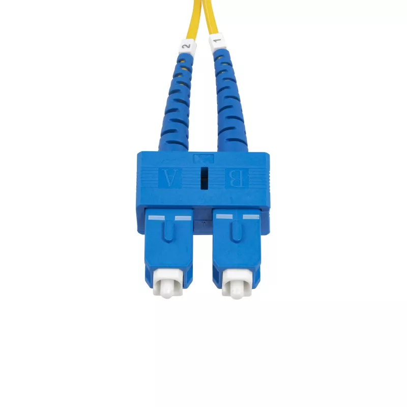 StarTech.com 3m SC para SC (UPC) OS2 monomodo duplex cabo de fibra ótica, 9/125µm, 40G/100G Zipcord, resistente a dobras, baixa atenuação de inserção – cabo de patch de fibra LSZH