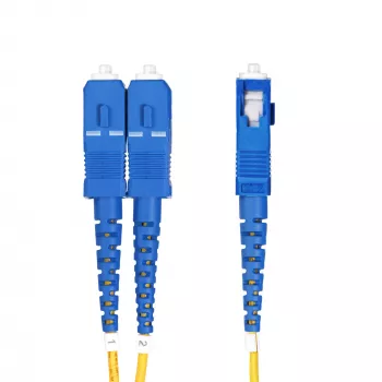 StarTech.com 1m (3.3ft) LC para SC (UPC) OS2 monomodo duplex cabo de fibra ótica, 9/125µm, 100G, resistente a dobras, baixa atenuação de inserção – cabo de patch de fibra LSZH
