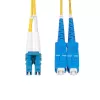 StarTech.com SMLCSC-OS2-2M 2m (6,6ft) cabo patch de fibra ótica OS2 monomodo duplex LC para SC (UPC), 9/125µm, otimizado para laser, 10G/100G, insensível à curvatura, baixa perda de inserção, LSZH, amarelo