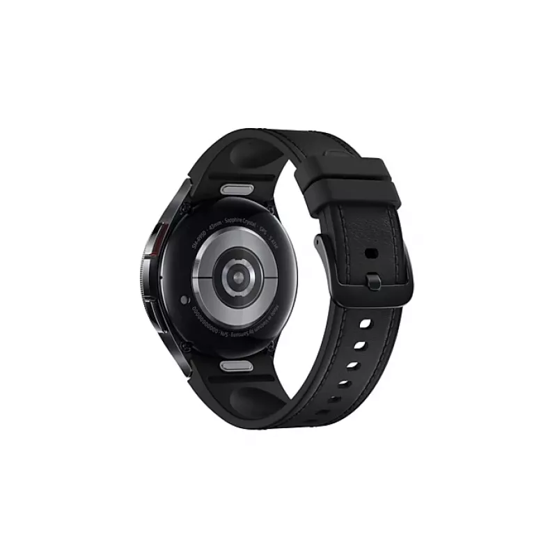 Samsung Galaxy Watch6 Classic SM-R950NZKADBT relógio inteligente, 43 mm, ecrã de 3,33 cm (1,3 polegadas), Bluetooth, bracelete em ecopele híbrida S/M, preto