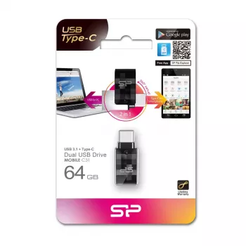 Pen drive Silicon Power 64 GB USB Type-A USB Type-C Mobile C31