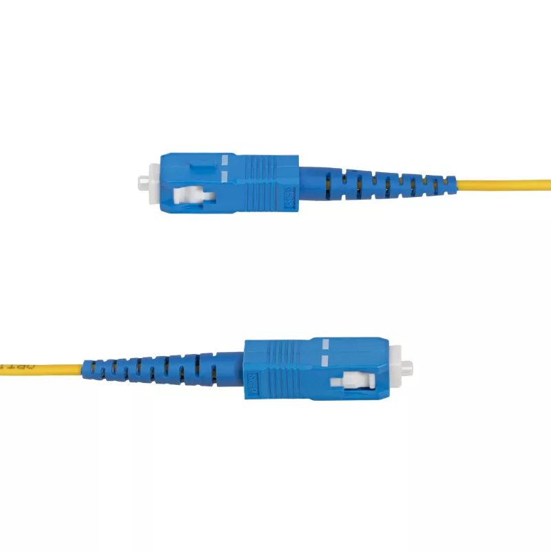 Cabo de fibra ótica StarTech.com 2 m (6,6 ft) LC para SC (UPC) OS2 monomodo simplex, 9/125 µm, 40G/100G, resistente a dobras, baixa atenuação de inserção – cabo de patch de fibra LSZH