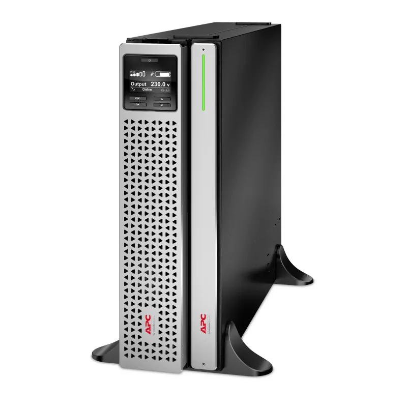 APC Smart-UPS On-Line, 1500VA, rackmount 3U, 230V, 8x saídas C13 IEC, SmartSlot, autonomia estendida, com calhas de rack, com bateria de iões de lítio externa