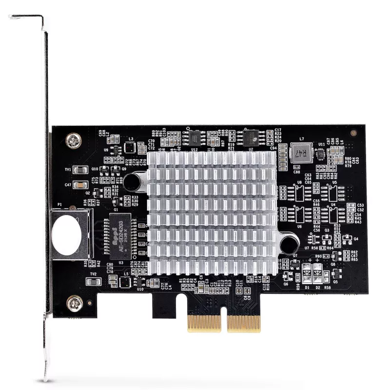 Placa de rede PCIe StarTech.com 1 porta 10Gbps, placa de rede para PC/servidor, placa Ethernet PCIe de seis velocidades com suporte Jumbo Frame, placa de interface NIC/LAN, 10GBASE-T e NBASE-T