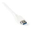 Hub USB 3.0 StarTech.com 3 portas portátil com Gigabit Ethernet - cabo integrado~Hub USB 3.0 3 portas portátil com Gigabit Ethernet - 5 Gbit/s - cabo integrado