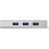 Hub USB 3.0 StarTech.com 3 portas portátil com Gigabit Ethernet - cabo integrado~Hub USB 3.0 3 portas portátil com Gigabit Ethernet - 5 Gbit/s - cabo integrado
