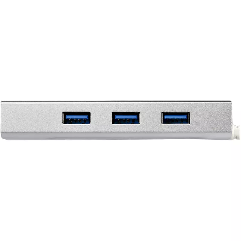 Hub USB 3.0 StarTech.com 3 portas portátil com Gigabit Ethernet - cabo integrado~Hub USB 3.0 3 portas portátil com Gigabit Ethernet - 5 Gbit/s - cabo integrado