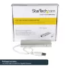 Hub USB 3.0 StarTech.com 3 portas portátil com Gigabit Ethernet - cabo integrado~Hub USB 3.0 3 portas portátil com Gigabit Ethernet - 5 Gbit/s - cabo integrado