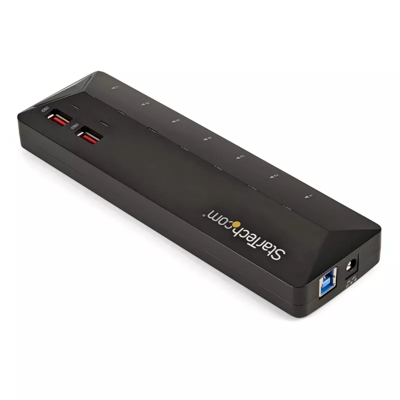 Hub USB 3.0 StarTech.com 7 portas mais portas de carregamento dedicadas - 2 portas de 2,4A~Hub USB 3.0 7 portas (5Gbps) mais portas de carregamento dedicadas - 2 portas de 2,4A