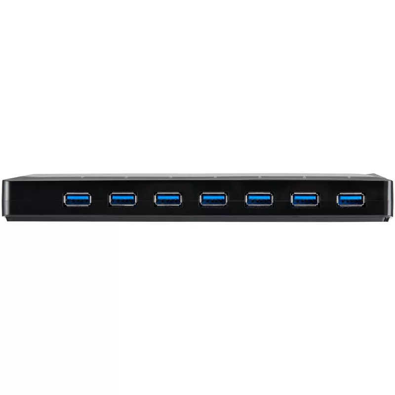 Hub USB 3.0 StarTech.com 7 portas mais portas de carregamento dedicadas - 2 portas de 2,4A~Hub USB 3.0 7 portas (5Gbps) mais portas de carregamento dedicadas - 2 portas de 2,4A
