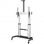 Suporte de TV móvel StarTech.com – carrinho de TV para cargas pesadas para ecrãs de 60–100 polegadas (100 kg) – suporte de chão rolante para ecrã plano com altura ajustável – suporte de TV universal com prateleiras