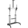 Suporte de TV móvel StarTech.com – carrinho de TV para cargas pesadas para ecrãs de 60–100 polegadas (100 kg) – suporte de chão rolante para ecrã plano com altura ajustável – suporte de TV universal com prateleiras