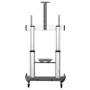 Suporte de TV móvel StarTech.com – carrinho de TV para cargas pesadas para ecrãs de 60–100 polegadas (100 kg) – suporte de chão rolante para ecrã plano com altura ajustável – suporte de TV universal com prateleiras