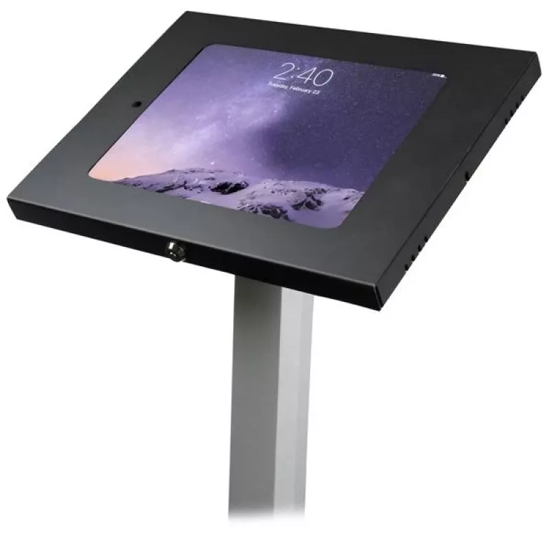 StarTech.com STNDTBLT1FS suporte de chão com fechadura para tablet, para iPad, iPad Air, iPad Pro de 9,7 polegadas (24,6 cm), caixa metálica, alumínio/aço/plástico