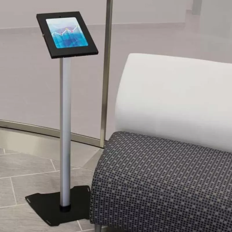StarTech.com STNDTBLT1FS suporte de chão com fechadura para tablet, para iPad, iPad Air, iPad Pro de 9,7 polegadas (24,6 cm), caixa metálica, alumínio/aço/plástico