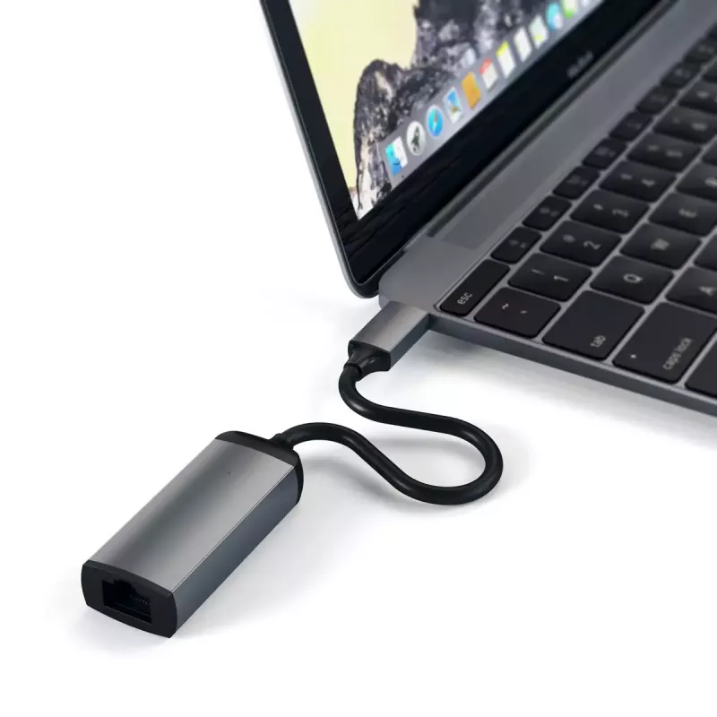 Adaptador de interface Satechi ST-TCENM – cinzento, 23,1 × 62,9 × 13,9 mm, 1 unid., compatível com Windows/Chrome OS/macOS